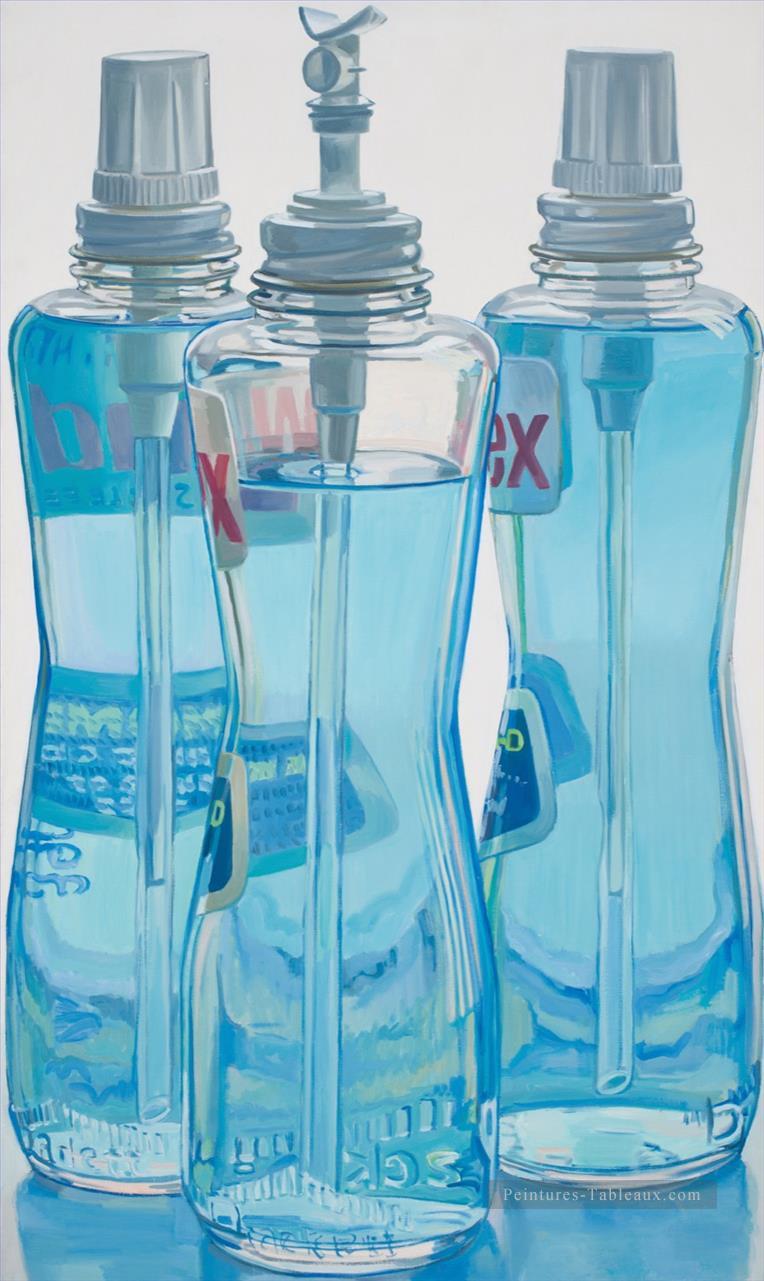 Windex bouteilles JF réalisme nature morte Peintures à l'huile
